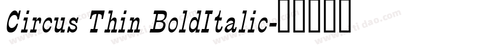 Circus Thin BoldItalic字体转换